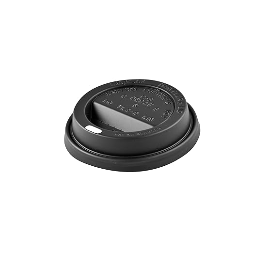 Solo TL38B2-0004 Black Traveler Plastic Lid - For Solo Paper Hot Cups 1000 Count (Pack of 1)