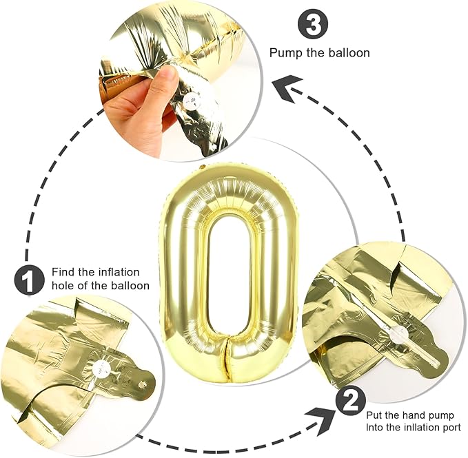 Number 0 Balloons 40 Inch Light Gold Number Balloons for 10 20 30 40 50 60 70 80 90 100 Numbers Balloon Birthday Decorations Wedding Event Baby Shower