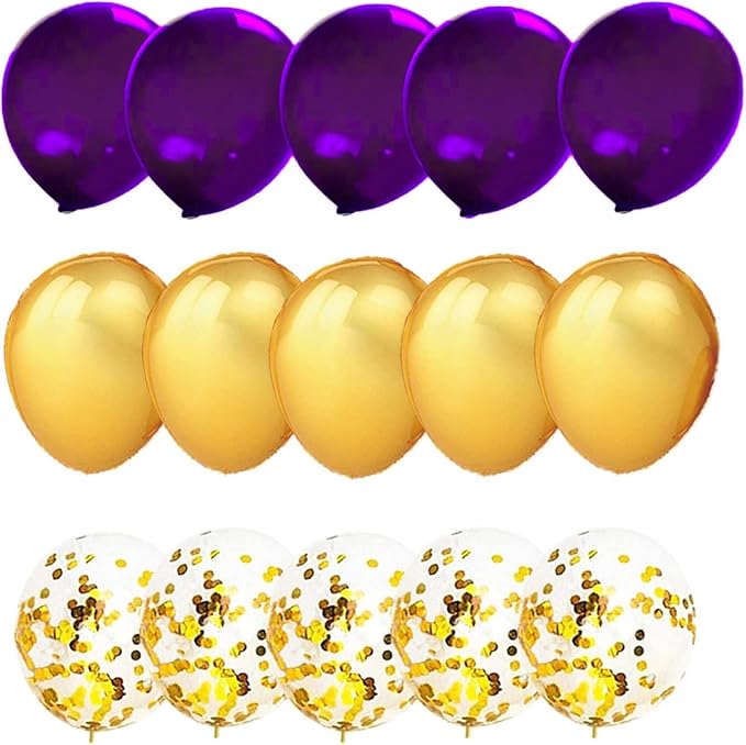 Graduation Decorations Purple Gold 2026/Purple Graduation Party Decorations 2026/Purple Gold Balloon Table Centerpiece Decorations/Birthday
