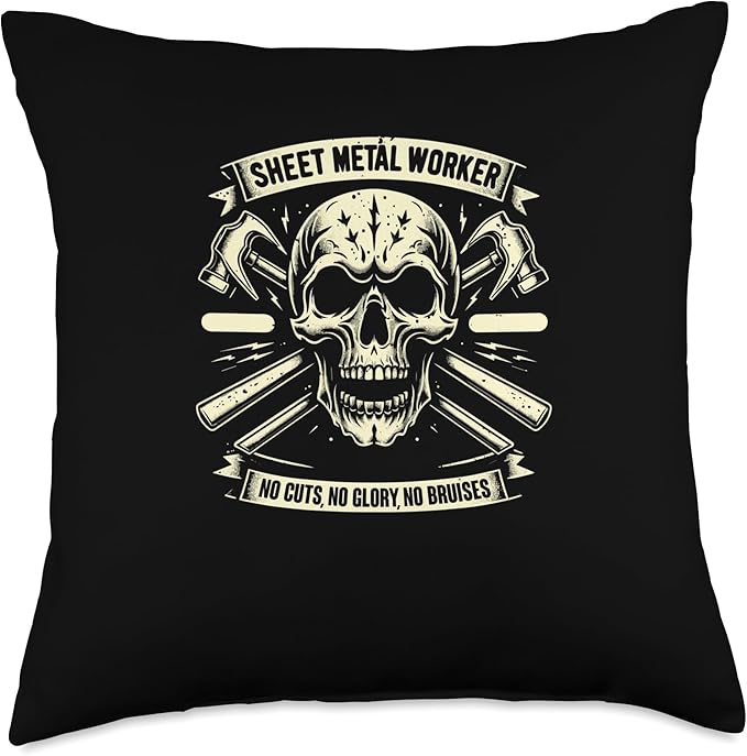 Fabrication Sheet Metal Welding Laborer Sheet Metal Worker Throw Pillow