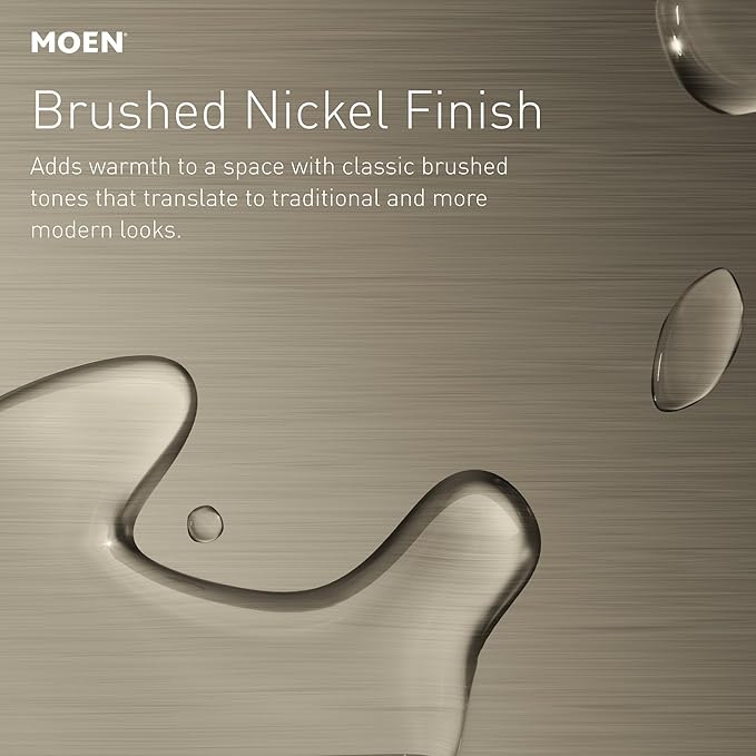 Moen Preston Collection Spot Resist Brushed Nickel Single Post Toilet Paper Holder, Wall Mounted Toilet Roll Holder, DN8408BN (Pack of 2)