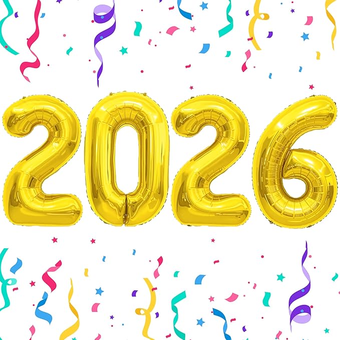 Graduation Decorations 2026-2026 Numbers Gold Balloon 40 Inch - Graduation Party Supplies Favors Decor | Festival Balloon Backdrop Banner Sign - Chinese New Years Decorations 2026