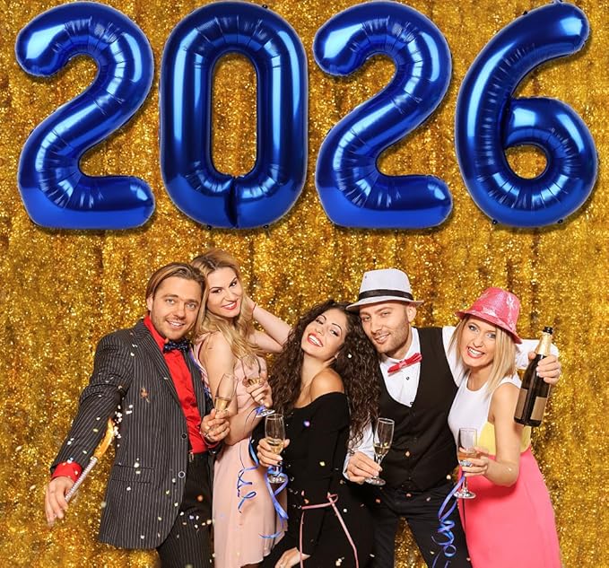 Night Blue 2026 Number Balloon, Night Blue Number Balloons 40 Inch, 2026 Balloon Birthday Decorations, 2026 Birthday Party Supplies, 2026 Graduation Party Favors, Class of 2026 Decorations