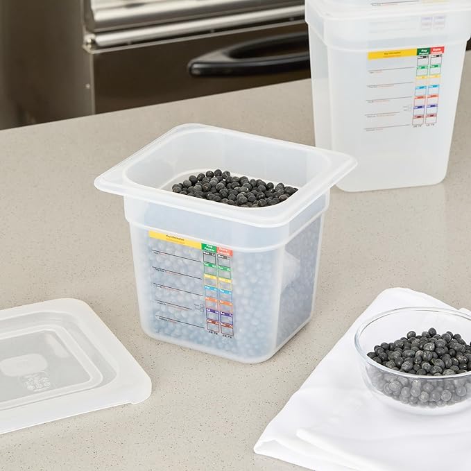 Restaurantware Food Storage Container 10 Pack of 6.8 x 4.2 x 5.9 Inches Plastic Stackable Storage Box White Reusable Label Container Dishwasher Safe For Restaurants And Kitchens