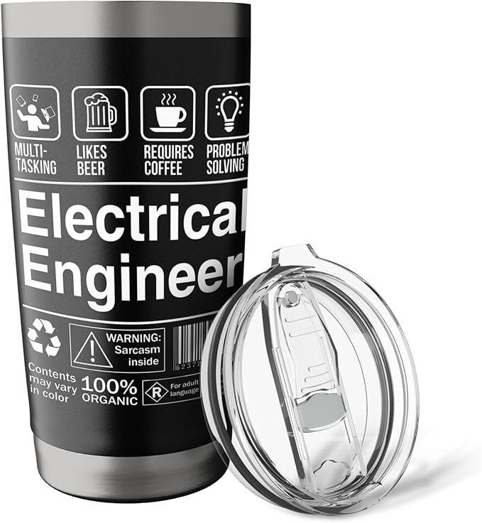 Electrical Engineer Funny Description Label Stainless Steel Insulated Tumbler