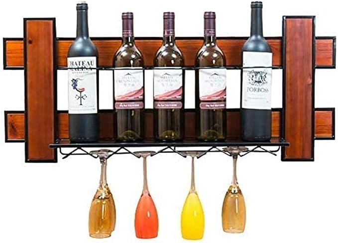Household Items Kitchen Wine Rack Wooden Wine Glass Holder Home Wine Holder European Lovely Decorative Wine Display and Rack for Wine Cellar Bar