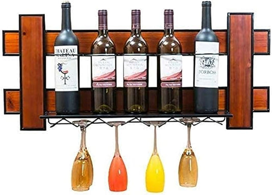 Household Items Kitchen Wine Rack Wooden Wine Glass Holder Home Wine Holder European Lovely Decorative Wine Display and Rack for Wine Cellar Bar