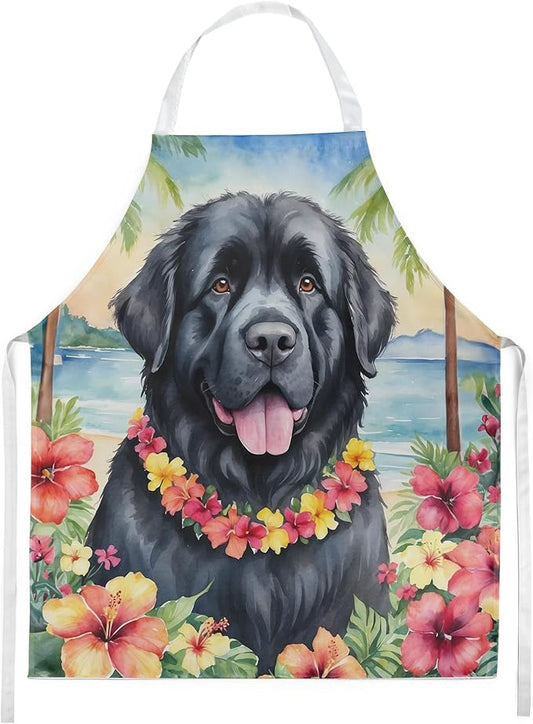 Caroline's Treasures Newfoundland Luau Apron Cooking Kitchen Server Baking Crafts Gardening for Adult Women Men, Unisex, Large, Multicolor