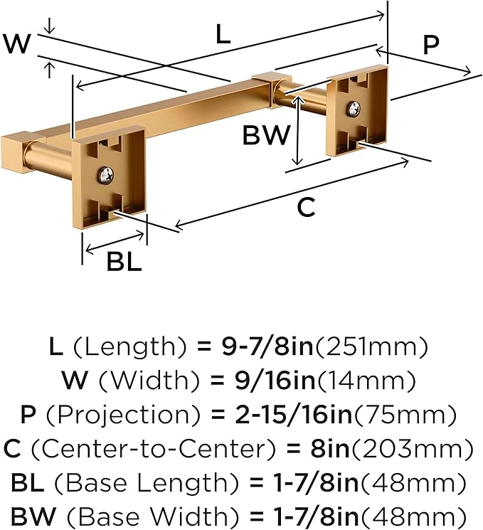 Amerock Appoint Champagne Bronze 8 inch (203mm) Towel Bar, BH36075CZ