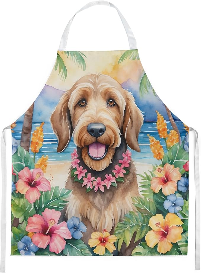 Caroline's Treasures Otterhound Luau Apron Cooking Kitchen Server Baking Crafts Gardening for Adult Women Men, Unisex, Large, Multicolor