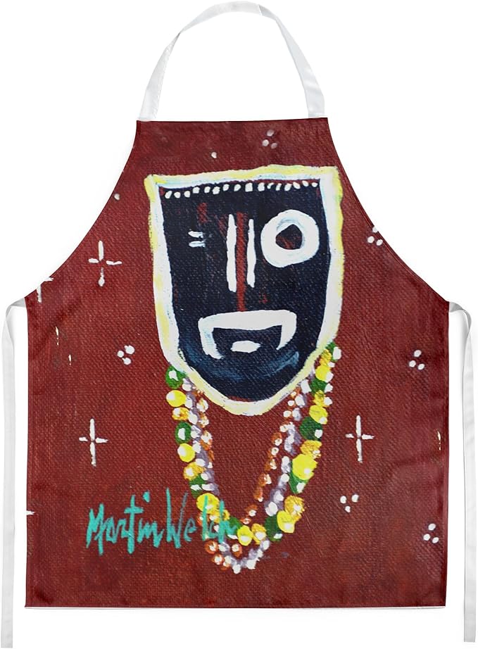Caroline's Treasures Zee Brown Apron Cooking Kitchen Server Baking Crafts Gardening for Adult Women Men, Unisex, Large, Multicolor