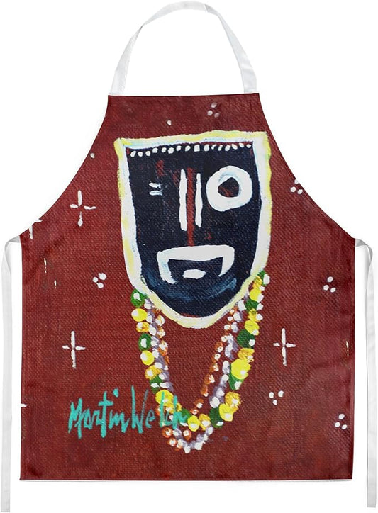 Caroline's Treasures Zee Brown Apron Cooking Kitchen Server Baking Crafts Gardening for Adult Women Men, Unisex, Large, Multicolor