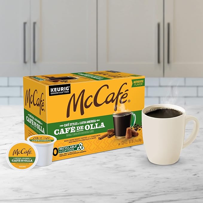 McCafe Cafe Styles of Latin America Cafe de Olla, Keurig Single Serve K-Cup Coffee Pods, 60 Count (6 Packs of 10)