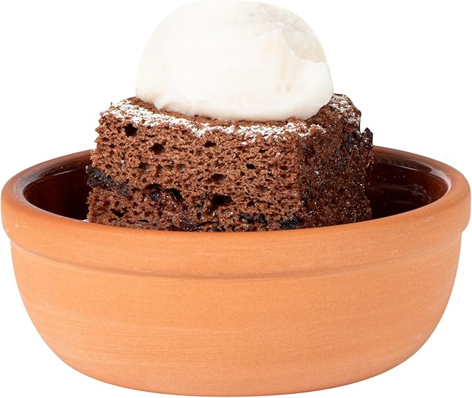 Restaurantware Terracotta Cazuela Bowls 2 Pack of 5 oz Durable Rustic Serving Dish Glazed Oven-Safe Bowl Freezer-Safe Tapas Dish Microwave-Safe Dishwasher-Safe