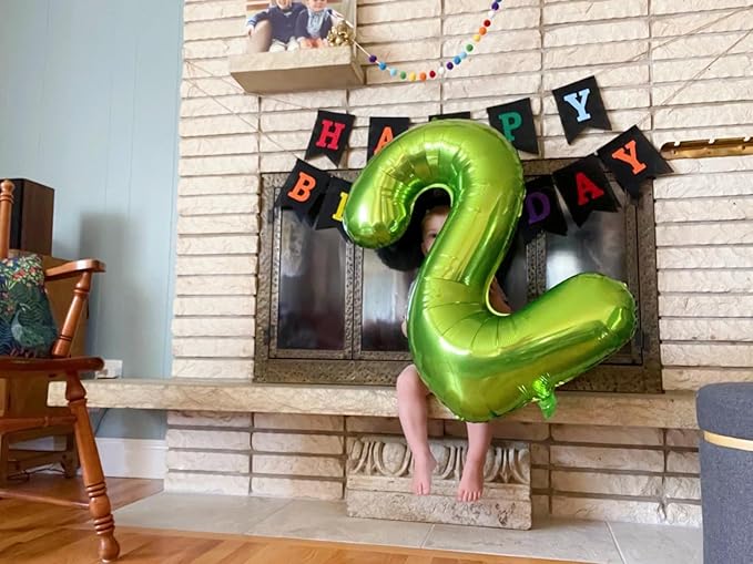 40 Inch Number 8 Balloon, Light Green 8 18 28 80 Birthday Balloons for Men Boys, 8th Birthday Decorations Party Supplies, Wedding, Graduations
