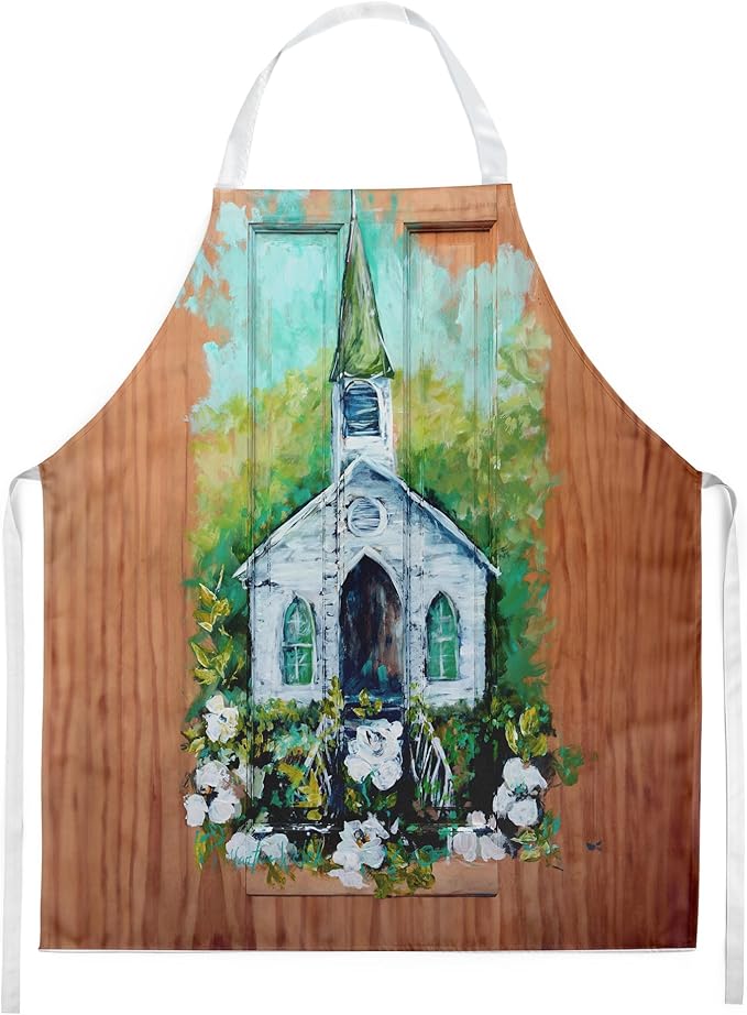 Caroline's Treasures Nostalgic Zion AME Apron Cooking Kitchen Server Baking Crafts Gardening for Adult Women Men, Unisex, Large, Multicolor