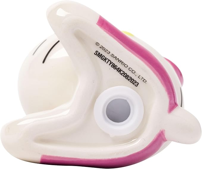 Silver Buffalo Sanrio Hello Kitty 3D Ceramic Salt and Pepper Shaker Set, 5.25” L x 2.6” W x 4” H