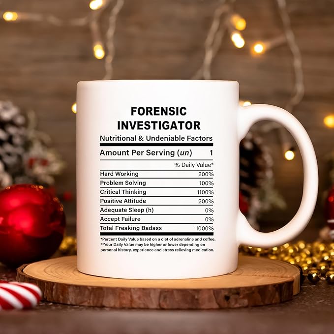 Funny Gift for Forensic Investigator, Forensic Investigator Nutrition Mug, Best Forensic Investigator Gift Ideas, Graduation, Funny Forensic Investigator Birthday Mug