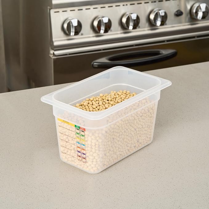 Restaurantware Food Storage Container 10 Pack of 10.3 x 6.2 x 5.9 Inches Plastic Stackable Storage Box White Reusable Label Container Dishwasher Safe For Restaurants And Kitchens