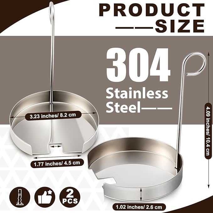 Reallnaive 2 Pcs Ash Remover Compatible with Pit Boss Camp Chef Pellet Grill Burn Pot Stainless Steel Pellet Grill Burn Pot Cleaning Accessories Ash Away Remover for Burner Gridiron (Thin Handle)