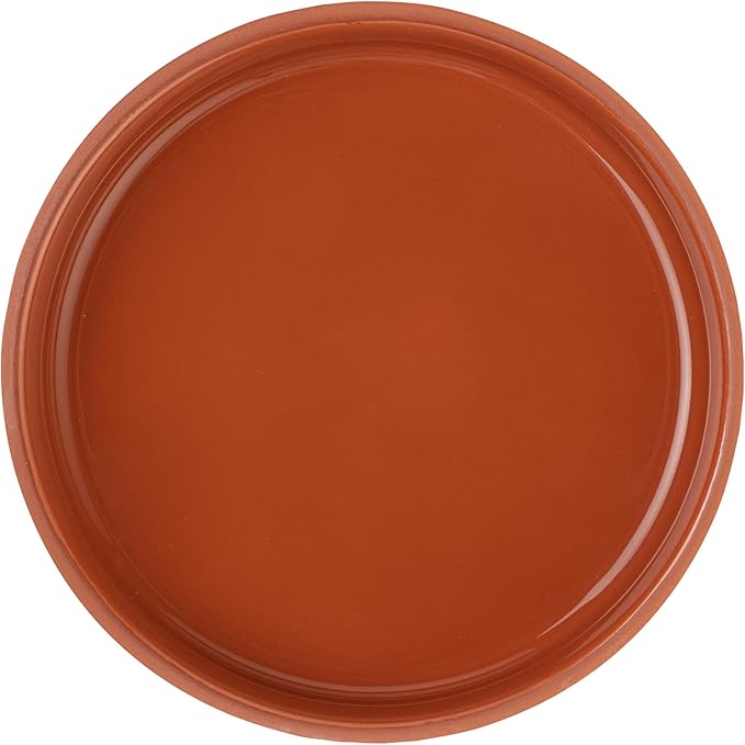 Restaurantware-Terra Tek 15.2 Ounce Terracotta Cazuelas, 2 Brown Glazed Clay Pots For Cooking - Oven-Ready, Microwavable, Terracotta Serving Pots, Dishwashable, For Cooking And Serving