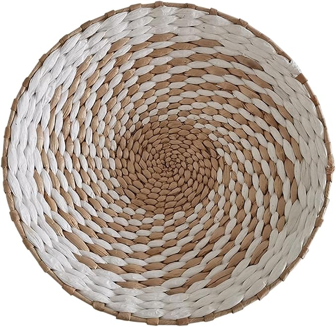 Duiaynke Woven Decor, Hanging Baskets Unique Tapestry for Hallway Bedroom Living Room Home Decorations (White 30cm)