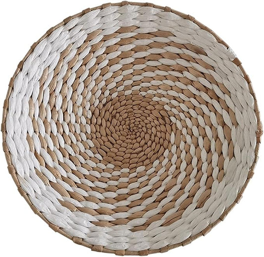 Duiaynke Woven Decor, Hanging Baskets Unique Tapestry for Hallway Bedroom Living Room Home Decorations (White 30cm)