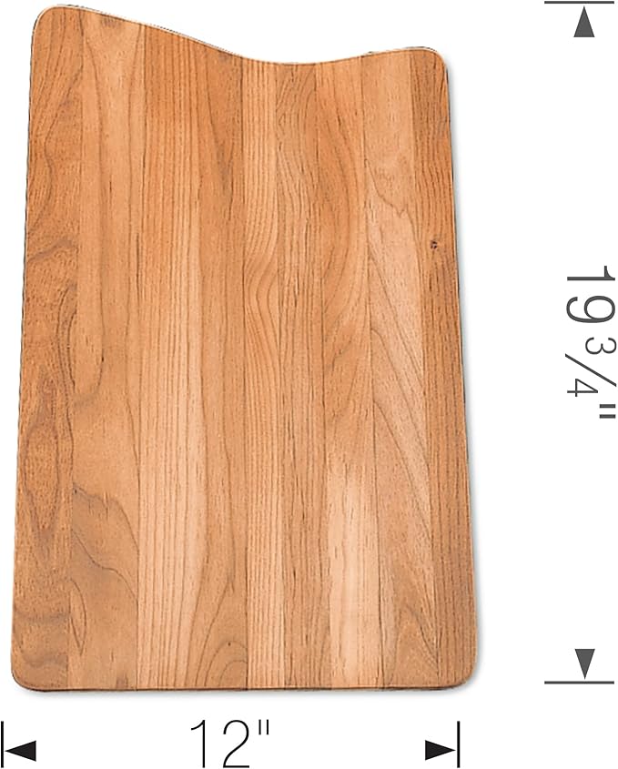 BLANCO, 440227 Wood Cutting Board for DIAMOND SILGRANIT 70/30 Kitchen Sink, 12" X 19.75"