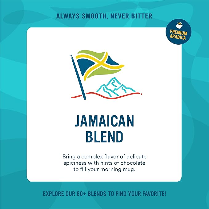 Cameron's Coffee Roasted Ground Coffee Bag, Jamaican Blend, 28 Ounce (Pack of 2)