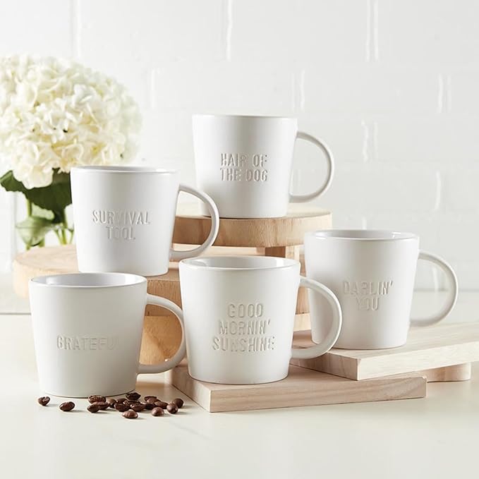 Santa Barbara Design Studio Gift Coffee Mugs Tall Debossed Matte Ceramic Coffee or Tea Cup, 14-Ounce, Survival Tool