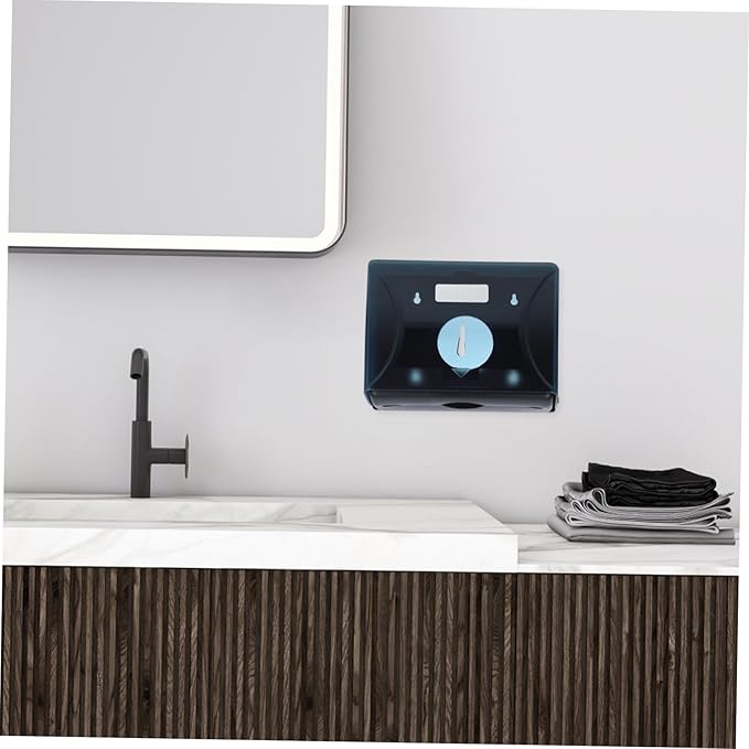 Wall Mounted Paper Towel Dispenser Space Saving Design for Home Office and Commercial Use Generous Capacity Dark Blue Versatile Color Options Interior