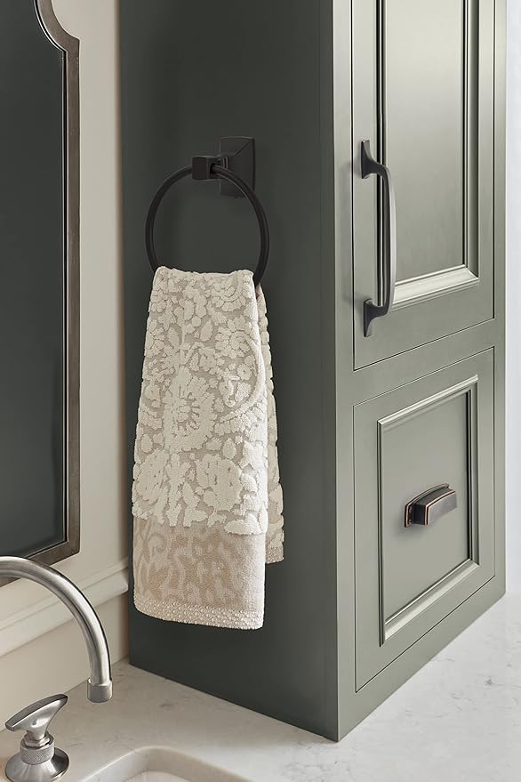 Amerock BH36012 Highland Ridge 7-7/16" Wall Mounted Towel Ring - Oil Rubbed Bronze