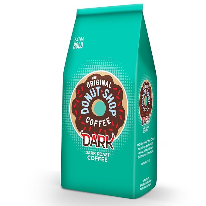 The Original Donut Shop Coffee, Dark, Dark Roast, Ground Coffee, 12 oz Bag
