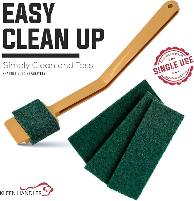 Kleen Handler 720 Pcs Slicer EZ Scrub Pad Electric Blade Cleaning Tool, Deli Slicing Machine Cleaner, Clean Mandolin Slicer Safely, Small Scrub Pads (Bulk Case Pack of 720)