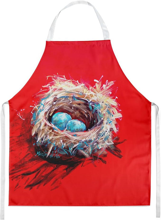 Caroline's Treasures Egg-Stra Special Bird Nest Apron Cooking Kitchen Server Baking Crafts Gardening for Adult Women Men, Unisex, Large, Multicolor