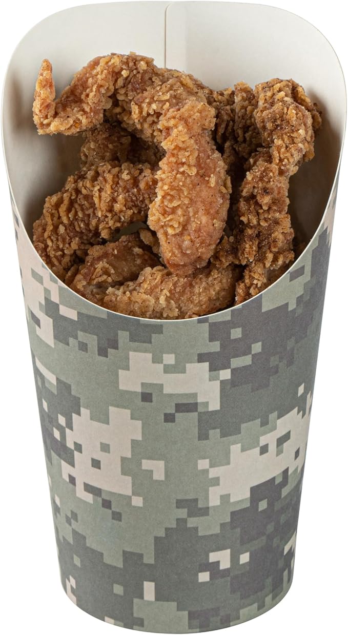 Restaurantware Paper Food Container 100 Count 16 Ounces Sturdy Portable Food Cup Greaseproof Paper Cup Disposable Snack Container Green