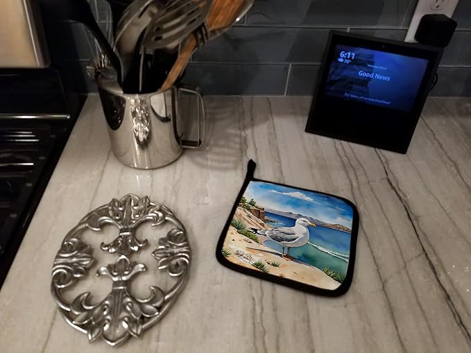 Caroline's Treasures Utah California Gull Pair of Pot Holders Kitchen Heat Resistant Pot Holders Sets Oven Hot Pads for Cooking Baking BBQ, 7 1/2 x 7 1/2