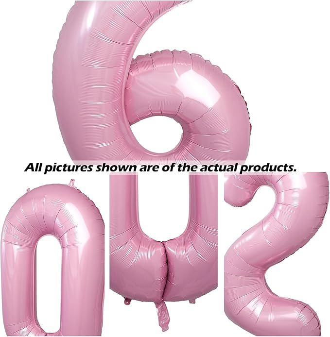 40 Inch 2026 Pack of 4 Pink Big Helium Foil Balloon Numbers Large Mylar Number for Christmas New Year's Eve Party Graduation Birthday