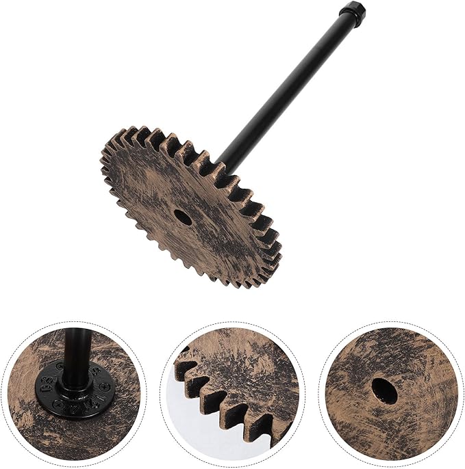 SEWACC Vintage Industrial Metal Paper Towel Holder Stand, Black Iron Countertop Napkin Roll Holder with Water Pipe Design for Kitchen and Bathroom Organization