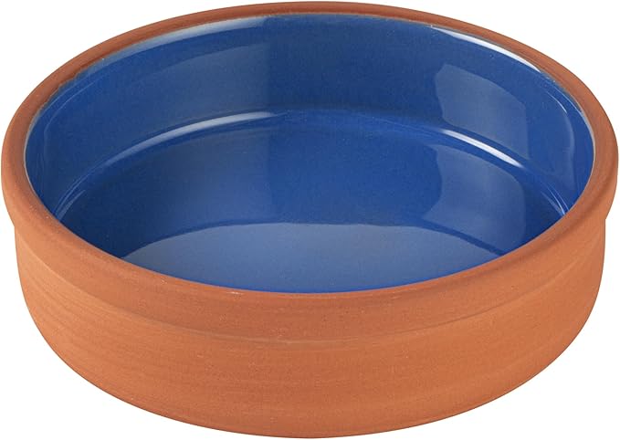 Restaurantware Terracotta Cazuela Bowls 2 Pack of 9 oz Durable Rustic Serving Dish Glazed Oven-Safe Bowl Freezer-Safe Tapas Dish Microwave-Safe Dishwasher-Safe