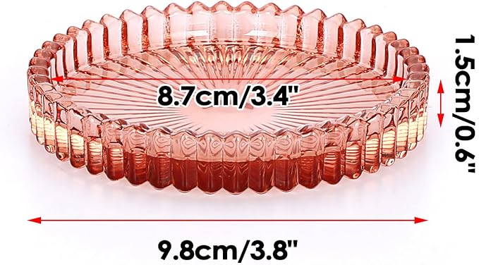 JUXYES 5 Pack Amber Tone Crystal Coasters Round Cup Mat, Glass Coasters for Drinks Coffee Tea Wine, Decorative Wine Bottle Coaster, Crystal Drink Coaster for Restaurant bar Kitchen Dining Table