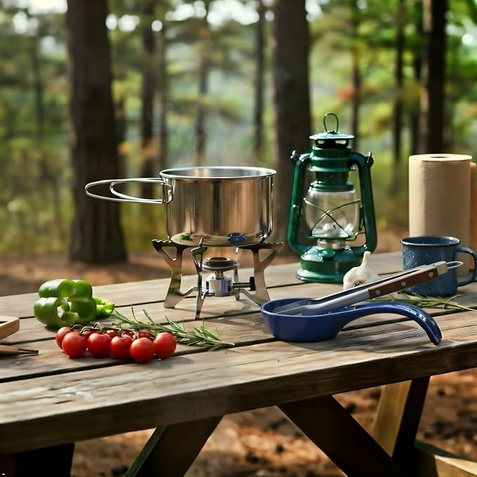 Reston Lloyd Kitchen Counter Utensil Spoon Rest, Ladles, Spaghetti Forks, & Spatulas, Durable BPA-Free Plastic – Dishwasher Safe, Décor, Space Saving Hanging Hole on Handle, Indigo