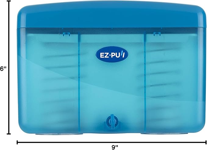 EZbrnd Countertop SLIMFOLD Hand Towel Dispenser for Kitchen/Bathroom/Office/RV/Airbnb, Guest Towel Holder, Ocean Blue