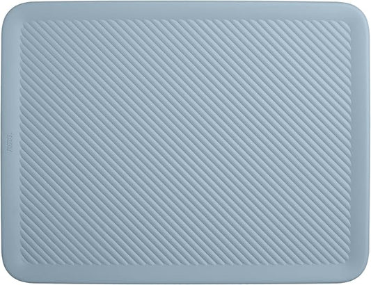 Superio Ribbed Collection Lid for Decorative Plastic Basket Open Home Storage Bins Organizer Baskets, Large Blue - for Organizing Closet Storage Bins for Shelves Drawer Shelf 15/22 Liter