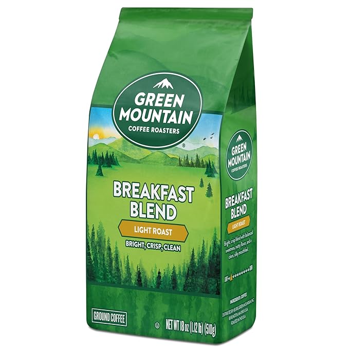 Green Mountain Coffee Roasters Breakfast Blend, Ground Coffee, Bagged 18 oz