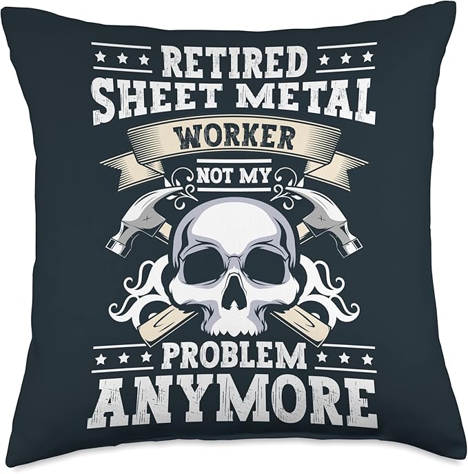 Union Sheet Metal Worker Retired Sheet Metal Worker Throw Pillow