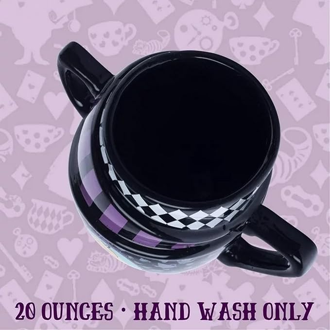 Silver Buffalo Disney Alice in Wonderland Stacked Teacup 3D Sculpted Ceramic Coffee Mug, 20 Ounces