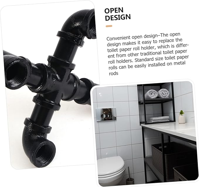 PRETYZOOM Paper Towel Holder Industrial Roll Paper Rack for Home Kitchen Bathroom 1pc