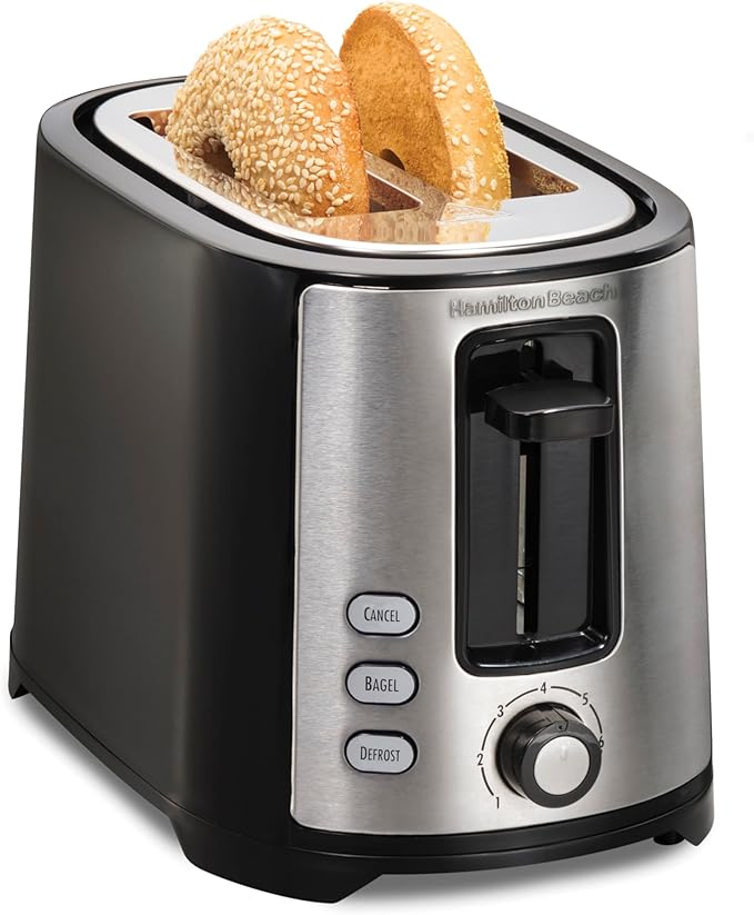 Hamilton Beach 2 Slice Extra Wide Slot Toaster with Bagel & Defrost Settings