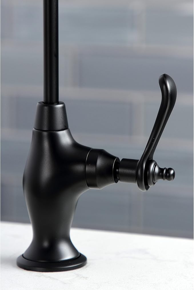 Kingston Brass KS3190TL Templeton Single Handle Water Filtration Faucet, Matte Black